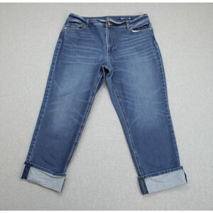 J JIll Denim Jeans Womens 14 Blue Cotton Blend High Rise Cropped